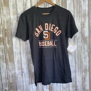 NWT MLB San Diego Padres Grey Baseball Tee Women’s Medium
